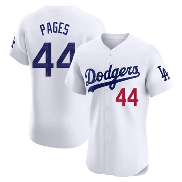 Men's Los Angeles Dodgers Andy Pages ＃44 White Elite Home Jersey