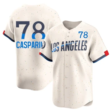 Men's Los Angeles Dodgers Ben Casparius ＃78 Cream Limited 2024 City Connect Jersey
