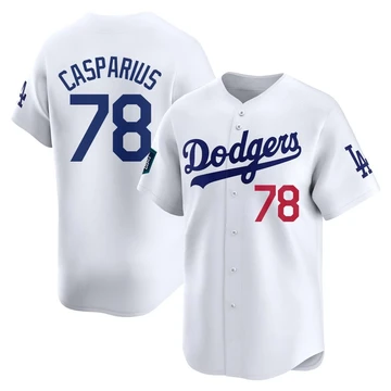 Men's Los Angeles Dodgers Ben Casparius ＃78 White Limited 2024 World Tour Seoul Series Home Jersey
