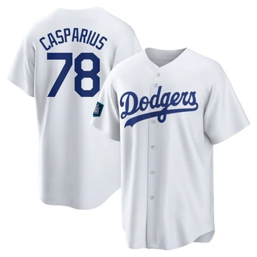 Men's Los Angeles Dodgers Ben Casparius ＃78 White Replica 2024 World Tour Seoul Series Home Jersey