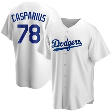 Men's Los Angeles Dodgers Ben Casparius ＃78 White Replica Home Jersey