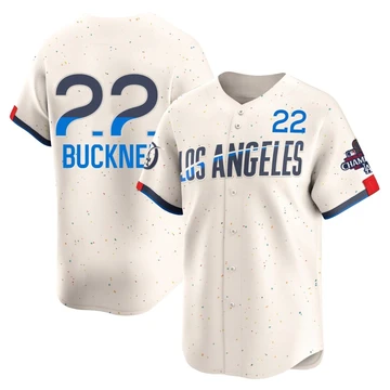Men's Los Angeles Dodgers Bill Buckner ＃22 Cream Limited 2024 City Connect World Series Champions Jersey
