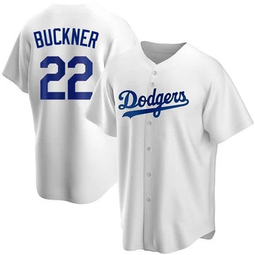Men's Los Angeles Dodgers Bill Buckner ＃22 White Replica Home Jersey