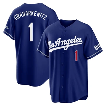Men's Los Angeles Dodgers Billy Grabarkewitz ＃1 Royal Limited Alternate Stadium Jersey