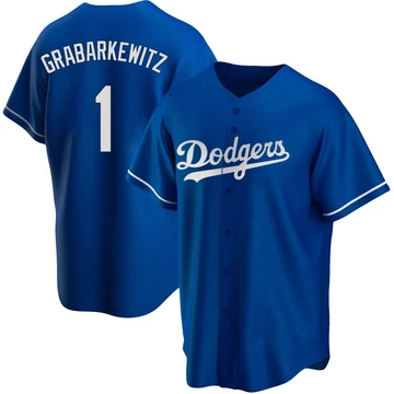 Men's Los Angeles Dodgers Billy Grabarkewitz ＃1 Royal Replica Alternate Jersey