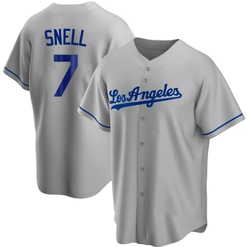 Men's Los Angeles Dodgers Blake Snell ＃7 Gray Replica Road Jersey