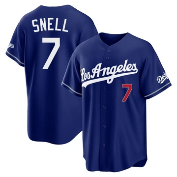 Men's Los Angeles Dodgers Blake Snell ＃7 Royal Limited Alternate Stadium Jersey
