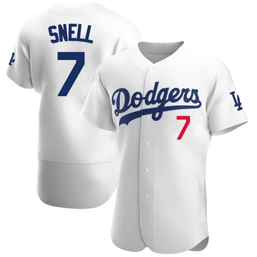 Men's Los Angeles Dodgers Blake Snell ＃7 White Authentic Home Jersey