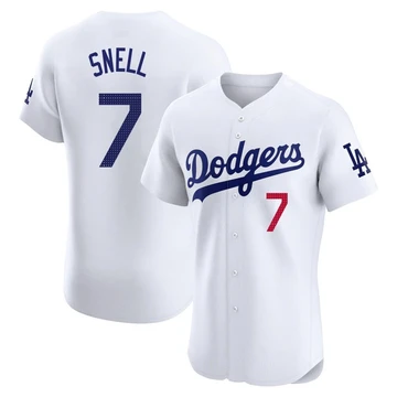 Men's Los Angeles Dodgers Blake Snell ＃7 White Elite Home Jersey