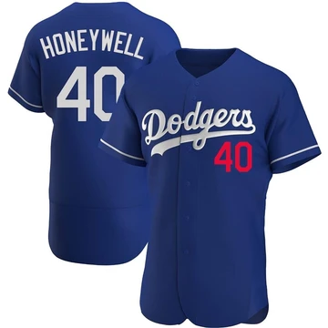Men's Los Angeles Dodgers Brent Honeywell ＃40 Royal Authentic Alternate Jersey
