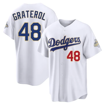 Men's Los Angeles Dodgers Brusdar Graterol ＃48 Gold Limited White 2026 Collection Stadium Jersey