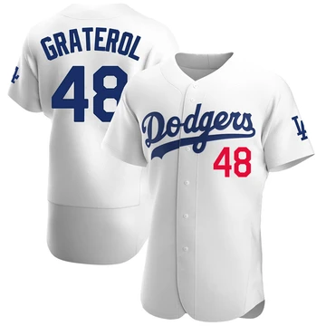 Men's Los Angeles Dodgers Brusdar Graterol ＃48 White Authentic Home Jersey