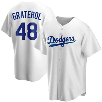 Men's Los Angeles Dodgers Brusdar Graterol ＃48 White Replica Home Jersey