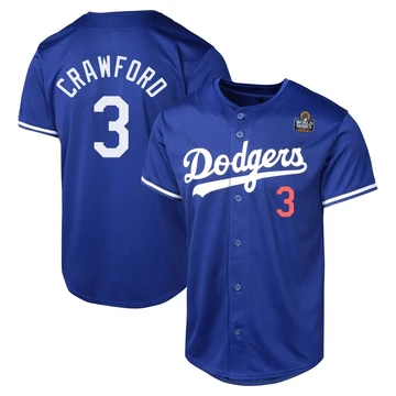 Men's Los Angeles Dodgers Carl Crawford ＃3 Royal Limited Alternate 2024 World Series Jersey
