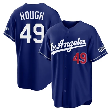 Men's Los Angeles Dodgers Charlie Hough ＃49 Royal Limited Alternate Stadium Jersey
