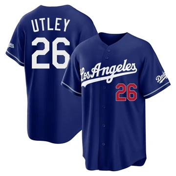 Men's Los Angeles Dodgers Chase Utley ＃26 Royal Limited Alternate Stadium Jersey