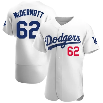 Men's Los Angeles Dodgers Chayce McDermott ＃62 White Authentic Home Jersey