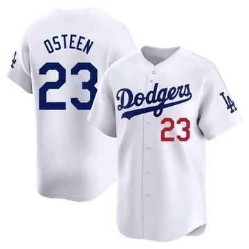 Men's Los Angeles Dodgers Claude Osteen ＃23 White Limited Home Jersey