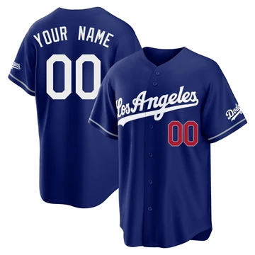 Men's Los Angeles Dodgers Custom ＃00 Royal Limited Alternate Stadium Jersey