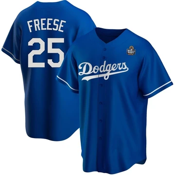 Men's Los Angeles Dodgers David Freese ＃25 Royal Replica Alternate 2024 World Series Jersey