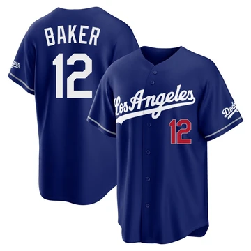 Men's Los Angeles Dodgers Dusty Baker ＃12 Royal Limited Alternate Stadium Jersey