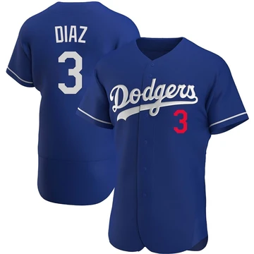 Men's Los Angeles Dodgers Edwin Diaz ＃3 Royal Authentic Alternate Jersey