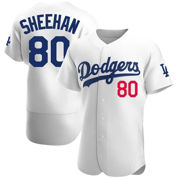 Men's Los Angeles Dodgers Emmet Sheehan ＃80 White Authentic Home Jersey