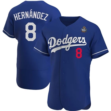 Men's Los Angeles Dodgers Enrique Hernandez ＃8 Royal Authentic Alternate 2024 World Series Jersey