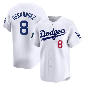 Men's Los Angeles Dodgers Enrique Hernandez ＃8 White Limited 2024 World Tour Seoul Series Home Jersey