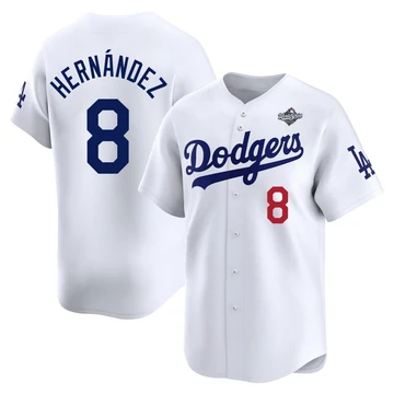 Men's Los Angeles Dodgers Enrique Hernandez ＃8 White Limited Home 2025 World Series Jersey