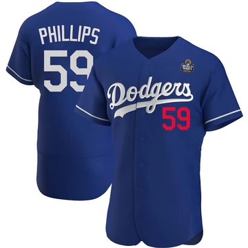 Men's Los Angeles Dodgers Evan Phillips ＃59 Royal Authentic Alternate 2024 World Series Jersey