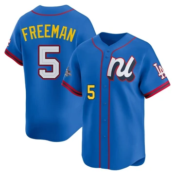 Men's Los Angeles Dodgers Freddie Freeman ＃5 Blue Limited National League 2025 All-Star Edition Jersey