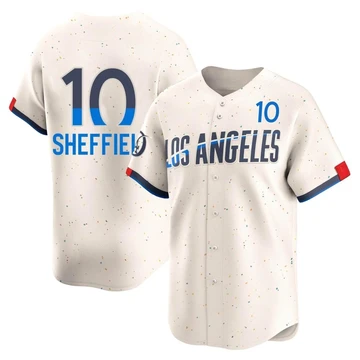 Men's Los Angeles Dodgers Gary Sheffield ＃10 Cream Limited 2024 City Connect Jersey