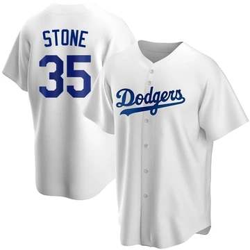 Men's Los Angeles Dodgers Gavin Stone ＃35 White Replica Home Jersey