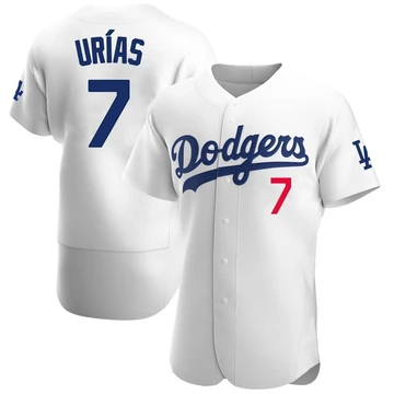 Men's Los Angeles Dodgers Julio Urias ＃7 White Authentic Home Jersey