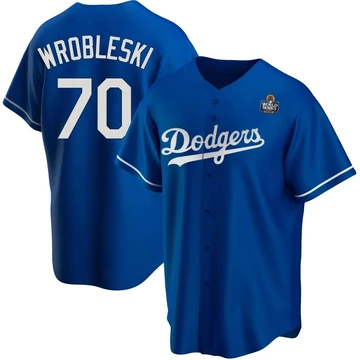 Men's Los Angeles Dodgers Justin Wrobleski ＃70 Royal Replica Alternate 2024 World Series Jersey