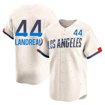 Men's Los Angeles Dodgers Ken Landreaux ＃44 Cream Limited 2024 City Connect Jersey