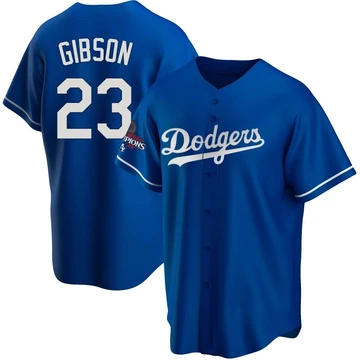 Men's Los Angeles Dodgers Kirk Gibson ＃23 Royal Replica Alternate 2024 World Series Champions Jersey