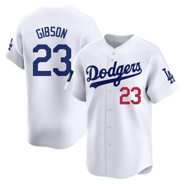 Men's Los Angeles Dodgers Kirk Gibson ＃23 White Limited 2024 World Tour Seoul Series Home Jersey