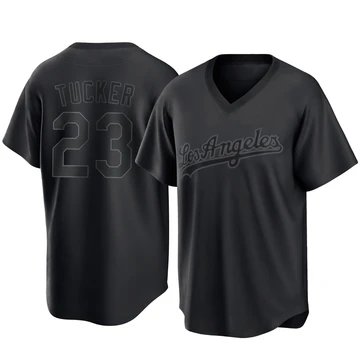 Men's Los Angeles Dodgers Kyle Tucker ＃23 Black Replica Pitch Fashion Jersey