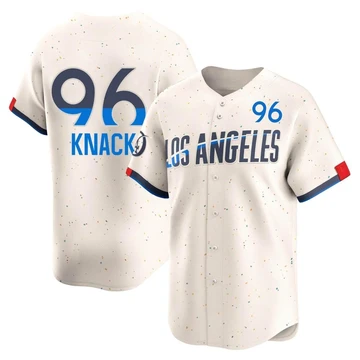 Men's Los Angeles Dodgers Landon Knack ＃96 Cream Limited 2024 City Connect Jersey