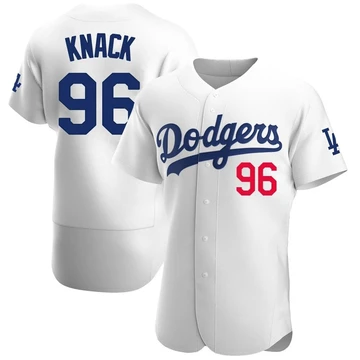 Men's Los Angeles Dodgers Landon Knack ＃96 White Authentic Home Jersey