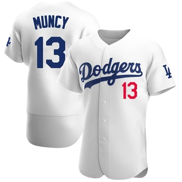 Men's Los Angeles Dodgers Max Muncy ＃13 White Authentic Home Jersey