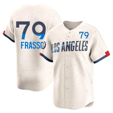 Men's Los Angeles Dodgers Nick Frasso ＃79 Cream Limited 2024 City Connect Jersey