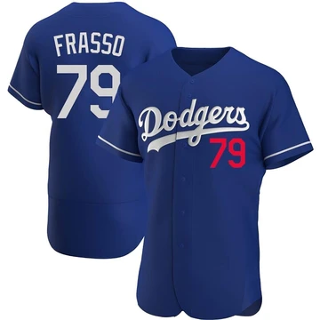Men's Los Angeles Dodgers Nick Frasso ＃79 Royal Authentic Alternate Jersey