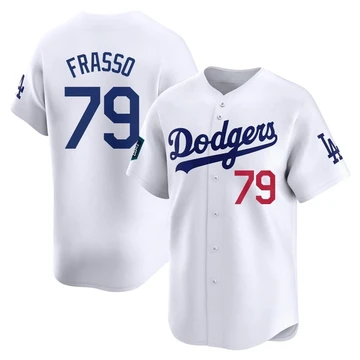 Men's Los Angeles Dodgers Nick Frasso ＃79 White Limited 2024 World Tour Seoul Series Home Jersey