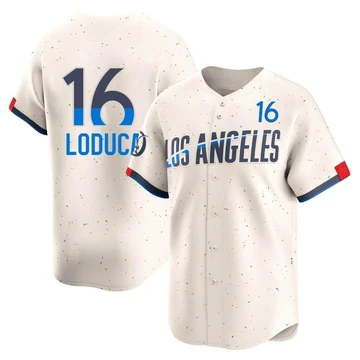 Men's Los Angeles Dodgers Paul Loduca ＃16 Cream Limited 2024 City Connect Jersey