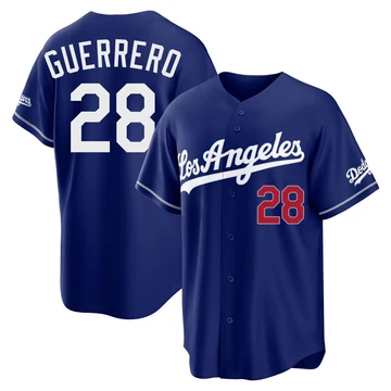 Men's Los Angeles Dodgers Pedro Guerrero ＃28 Royal Limited Alternate Stadium Jersey