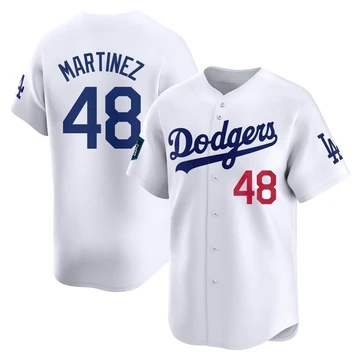 Men's Los Angeles Dodgers Ramon Martinez ＃48 White Limited 2024 World Tour Seoul Series Home Jersey