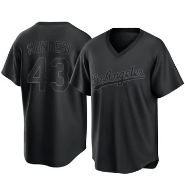 Men's Los Angeles Dodgers Raul Mondesi ＃43 Black Replica Pitch Fashion Jersey